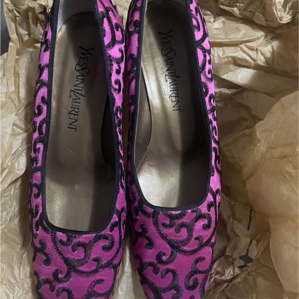 Yves Saint Laurent Pink and Black Women's Shoes